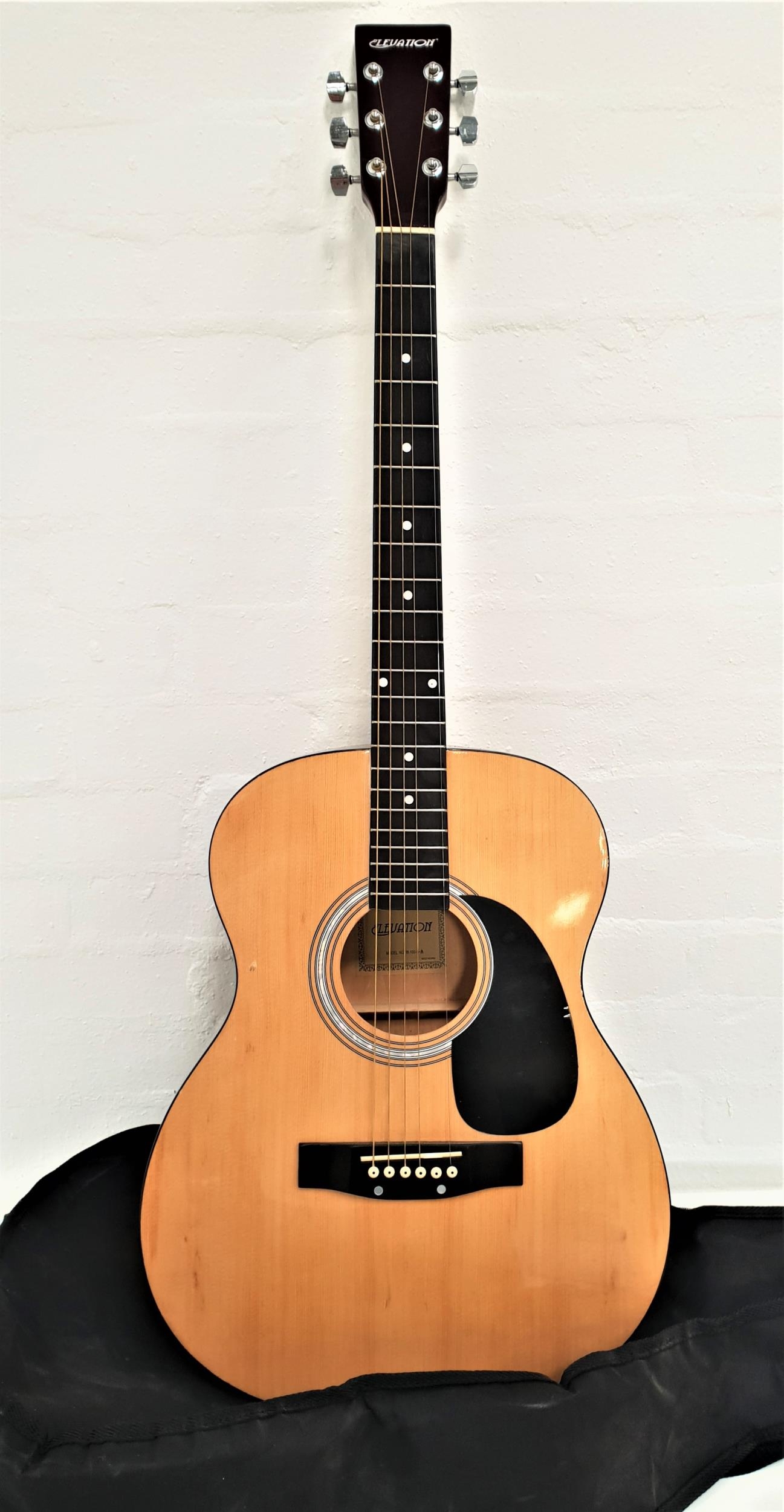 ELEVATION ACCOUSTIC GUITAR model W-100-N-A, with a soft shell case