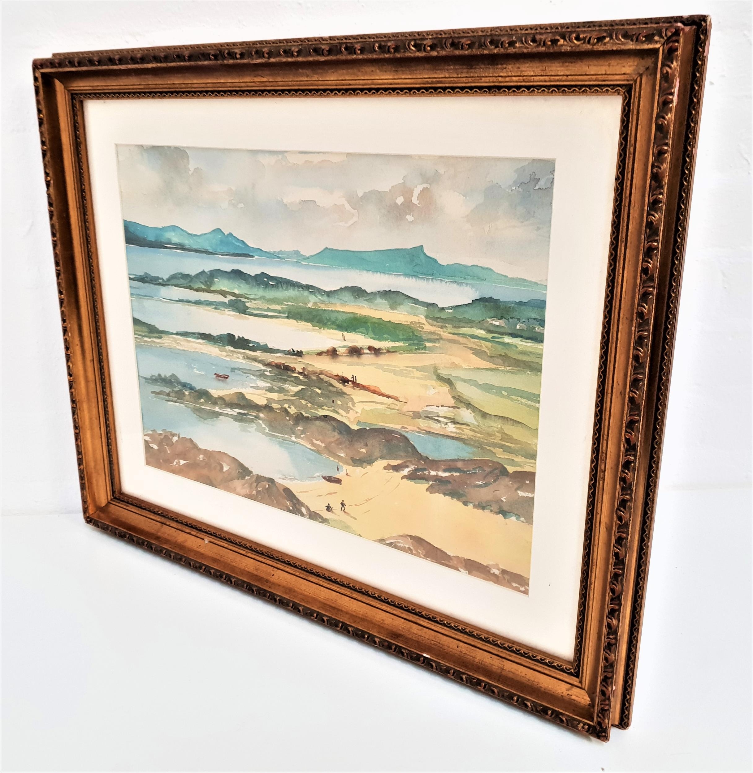 THREE COASTAL SCENES comprising J.K.Maxton, On the Solway near Southwick, watercolour, 34.5cm x 25.