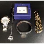 SELECTION OF FASHION JEWELLERY comprising a Michael Kors wristwatch, model number MK-5353; a pair of