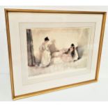 SIR WILLIAM RUSSELL FLINT Memorising Act II, limited edition print, with blind stamp, numbered 471/