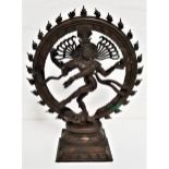 LARGE 19th CENTURY BRONZE SHIVA NATARAJA depicting Shiva as the deity of destruction crushing