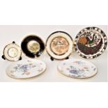 MIXED LOT OF PLATES including four Royal Albert Hidden Valley, boxed Pilivite cake plate and