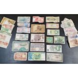 SELECTION OF VINTAGE SCOTTISH, UK AND WORLD BANK NOTES including a National Commercial Bank of