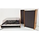 BUSH RECORD PLAYER model A016 in a teak effect case, together with a pair of Rank Organisation