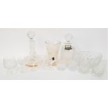 MIXED LOT OF CRYSTAL and other glassware, including Edinburgh Crystal glasses, decanters, vases,
