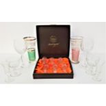 SELECTION OF GLASSWARE including a boxed set of six Webb crystal liqueur glasses, six wine