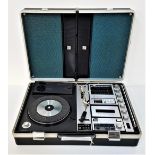 SANYO PORTABLE MUSIC CENTRE model G-2615N-2, contained in a briefcase, the lid forming two speakers,