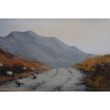 PETER KNUTTEL WICKLOW MOUNTAINS a watercolour signed and inscribed lower right 27cm x 37cm