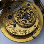 George III Irish cylinder escapement pocket watch by John Reilly, Dublin.