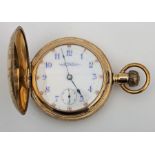 A 19th century gilt-cased pocket watch.