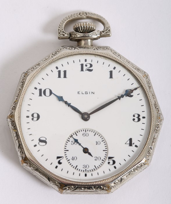 1920s open face pocket watch by Elgin.