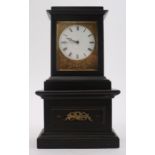 A late 19th century, French, ebonised carriage clock