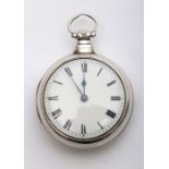 George III Irish cylinder escapement pocket watch with rare compensation curb.