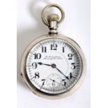 1910s silver cased, railroad grade pocket watch by Hamilton Watch Co.