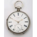 Victorian silver pocket watch by John Forrest Chronometer Makers to The Admiralty