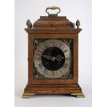 A early 20th century, French, walnut, bracket clock, in the English style