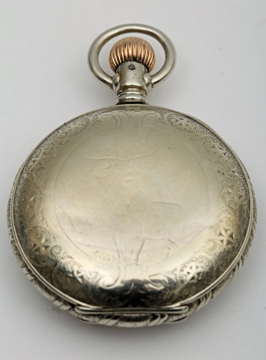 Late 19th century American pocket watch by Illinois Watch Co. - Image 4 of 4