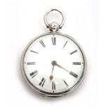 Victorian silver fusee pocket watch.