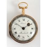 Louis XV diamond-set gold cased ladies’ pocket watch