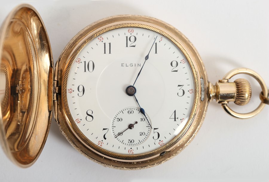 A Gilt cased pocket watch by Elgin, U.S.A.