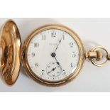 A Gilt cased pocket watch by Elgin, U.S.A.