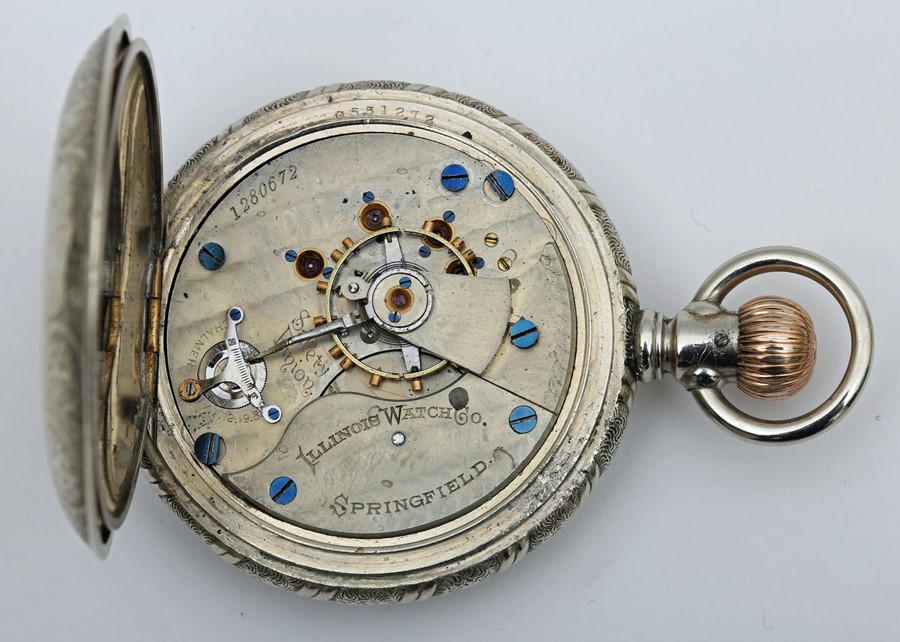 Late 19th century American pocket watch by Illinois Watch Co. - Image 2 of 4