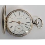 Mid 19th century silver cased pocket watch by Joseph Johnson, Liverpool.