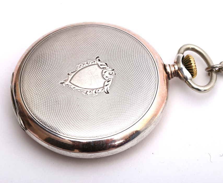 Omega silver-cased pocket watch. - Image 2 of 4