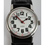 A 1960s, American, 17 jewel, railroad grade, man's wrist watch.