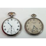 Silver cased Swiss Consul pocket watch and a Swiss Rodex pocket watch.