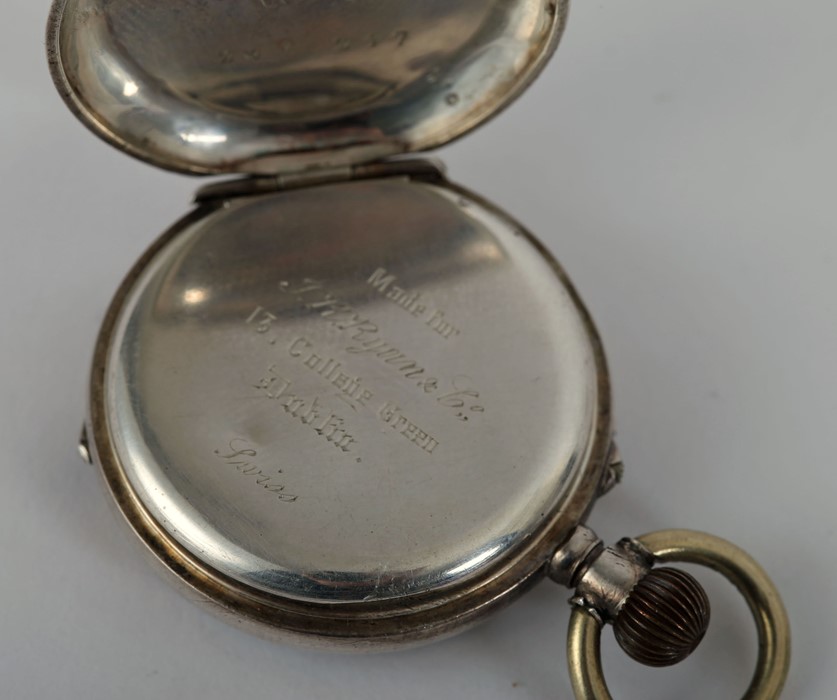 Swiss pocket watch retailed by Ryan, College Green, Dublin. - Image 2 of 4