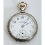 Early 20th century silver cased American pocket watch.