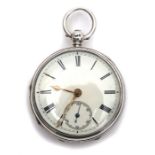 Victorian silver cased pocket watch.