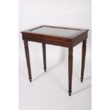 A REGENCY DESIGN MAHOGANY CURIO TABLE