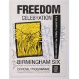 1991 (May 18) Birmingham Six Freedom Celebration, official programme, signed by the Birmingham