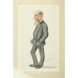 1881 Captain Charles Boycott, Vanity Fair caricature after 'Spy' (Sir Leslie Matthew Ward) 13" x