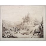 1846 'The Arctic Expedition in Search of Sir John Franklin', a Baxter proof print of British sailors