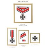 1939-45 Iron Cross medals. An Iron Cross, first class; an Iron Cross, second class; and an Iron