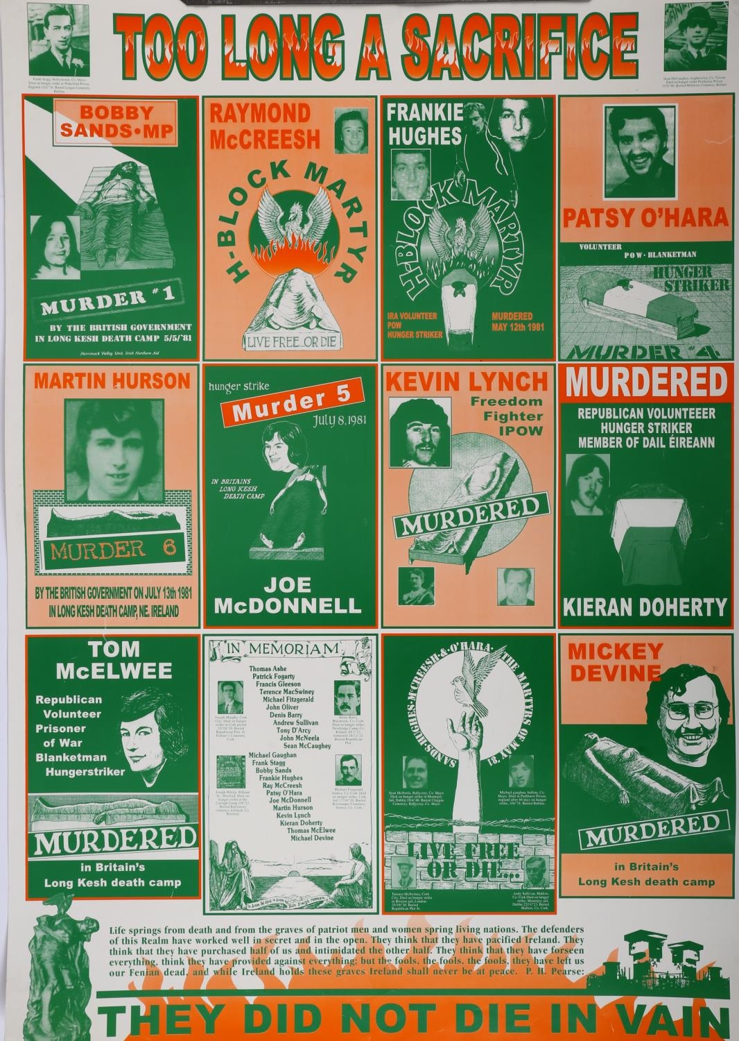 1981 Hunger Strike, commemorative posters. Three posters seeking support for and commemorating the - Image 2 of 3