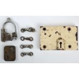 Belfast Prison / Crumlin Road Gaol, door lock. A Victorian iron and steel door lock, with decorative