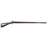 18th century, flintlock, fowling piece, the two stage barrel, on finely figured walnut stock, the