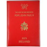 The Visit of His Holiness Pope John Paul II 1979 Ireland, signed by Pope John Paul II, President