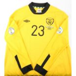 Football. Republic of Ireland senior international match-worn jersey, Rep. of Ireland v Germany,