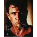 Mel Gibson, Braveheart. A framed, signed photograph of Mel Gibson together with a press