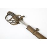 Victorian 1822-pattern, infantry officer's sword the single edged, non-fullered, pipe-back blade,
