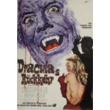 Cinema posters. Two horror film posters, Dracula Has Risen from the Grave (Draculas Rückkehr)