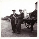 Photography Branson de Cou c.1930s, Postman and nonchalant fellow, Hedley's Bridge [Co. Kerry],