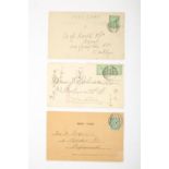 1916 Postal History, three Dublin Emergency Cancels, a postcard addressed to Ilfracombe with