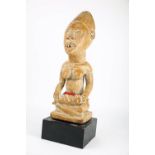 Tribal Art. Female figure with child, Mayombe region, Democratic Republic of the Congo, early 20th