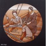 1914 Molly Childers and Mary Spring-Rice aboard the Asgard, by Robert Ballagh, limited edition